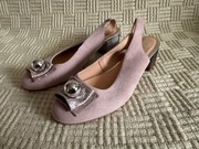 Karino zamszowe sandały pudrowy róż rozmiar 39