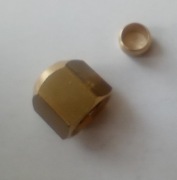 Nakrętka docisk zewnętrzny baryłki rurki miedzianej 8mm + barylka LPG