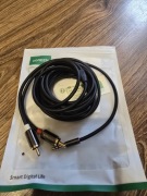 UGREEN ROZDZIELACZ KABEL PRZEWÓD AUDIO AUX MINIJACK 3,5MM DO 2RCA CINCH 3M