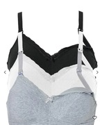 BIUSTONOSZ DO KARMIENIA BEZ FISZBINOW (3.szt) Bawełna organiczna 