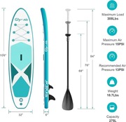 Nadmuchiwana deska wiosłowa SUP regulowaną wiosłową pompką