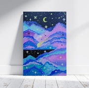 obraz do salonu księżycowa noc