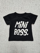 Mini boss czarny t-shirt r. 80