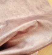 Skóra naturalna, metaliczny, pudrowy róż