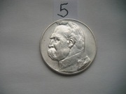 POLSKA MONETA 5 zł  1936 r. JÓZEF PIŁSUDSKI (SREBRO )