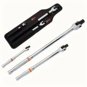 Zestaw Pokręteł Przegubowych 1/2" 3/8" 1/4" Stal Cr-V Mocne 3szt + ETUI