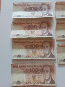 Banknot 100 zł z 1988r, Seria PN SE SF SZ RA RN RU