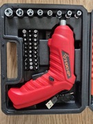 Wkretak elektryczny Czerwony Wkrętarka 3.6V 5Nm Walizka 47 elementów 