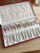 NOWE AŻUROWE ŁYŻECZKI DO KAWY FILIŻANKI SREBRO PRÓBA 830 SZWECJA 