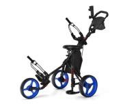Składany 3-kołowy wózek golfowy z regulowanym siedziskiem  SP37603BL