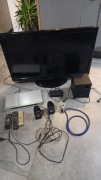 TV Panasonic TX-L42U10E + DVD Pioneer + Głośniki Creative + Dekoder TV