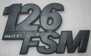 FIAT 126p / 126 MADE BY FSM / ZNACZEK / LOGO / ORYGINAŁ