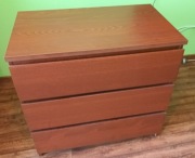 Komoda Malm Ikea 3 szuflady kolor brąz