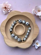 Ręcznie wykonana bransoletka z jaspisu dalmatyńskiego