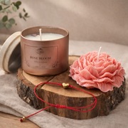 Zestaw prezentowy świec sojowych + bransoletka z serduszkiem