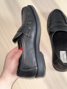 Klasyczne czarne mokasyny SKO wide fit na szerszą stopę wygodne codzienne