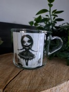 Szklanka kubek Handmade 400ml gothic creepy dolls
