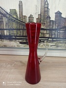 Wazon szklany czerwony, PRL – styl modernistyczny