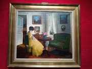 Stary obraz na płótnie Edith Gert  .