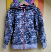 CMP Bluza dresowa moro 122 128 niebieska rozpinana