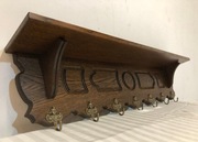 MASYWNY DĘBOWY WIESZAK 115 CM STAN BDB TRANSPORT CAŁA POLSKA 