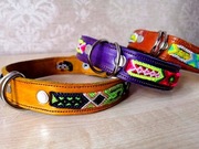 Piękne skórzane obroże dla psa 45 cm z Meksyku