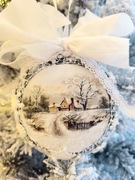 Bombki z zimowymi widokami zestaw