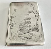 Papierośnica srebro 84 Moskwa Rosja carska ca. 1900