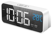 Budzik cyfrowy HOMVILLA, zegar cyfrowy LED z temperaturą i 2 alarmami