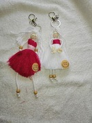 Brelok anioł makrama 