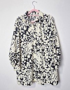 Sukienka w kwiaty z bufiastymi rękawami Second Female L, bawełna organiczna