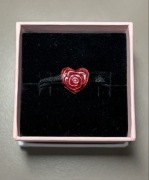 Pandora charms różane serce zawieszka emalia czerwony srebro 925