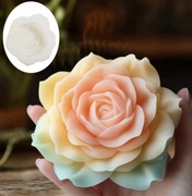 Duża RÓŻA forma silikonowa 10*3.8 do odlewów Świec Mydła Żywic Czekolady 