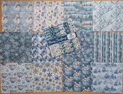 kartki 12 szt.zimowe tła niebieskie scrapbooking