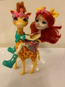 ENCHANTIMALS LALKA ZE ZWIERZĄTKIEM ŻYRAFA FKY74 UŻYWANA