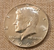 1/2 Dolara Kennedy USA.Srebro z1967r.