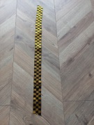 Szarfa opaska wstąrzka pasek szachownica gtanatowo złota materiałowa 63cm 