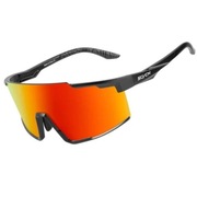 Okulary rowerowe SCVCN UV400 Vision TR-90 Red czerwone szkło
