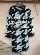 sweter kardigam S 36 10% wełna 5% alpaka zapinany jesień zima