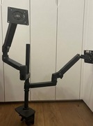 Uchwyt Ergotron LX Dual Stacking Arm matte black + przedłużka Extension