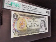 KANADA 1 Dollar 1973 PMG 65 EPQ GEM UNC – QUEEN ELIZABETH II – LAWSON BOUÉY