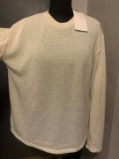 ZARA sweter tunika oversize ażurowy duży plecionka kremowy ecru