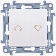 PRZYCISK ROLETOWY ŻALUZJOWY POJEDYNCZY SIMON 10 CZP1.01/11 BIAŁY