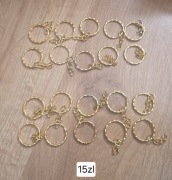 Breloki kółka do kluczy złote z łańcuszkiem zestaw do rękodzieła