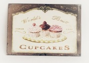 Ciastka metalowy szyld , plakat - retro 