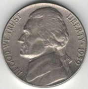 USA 5 centów 1959 b/z - nr 1