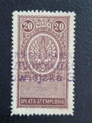 Opłata Stemplowa 20 Mk KAS 1921r.