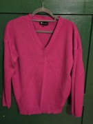 Moraj sweter damski różowy luźny do pasa rozmiar L