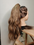 Kucyk falowany na klamrze 50cm | Miodowy Blond | Mix Brąz NOWY