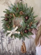 Wianek na drzwi 65cm zimowy świąteczny 